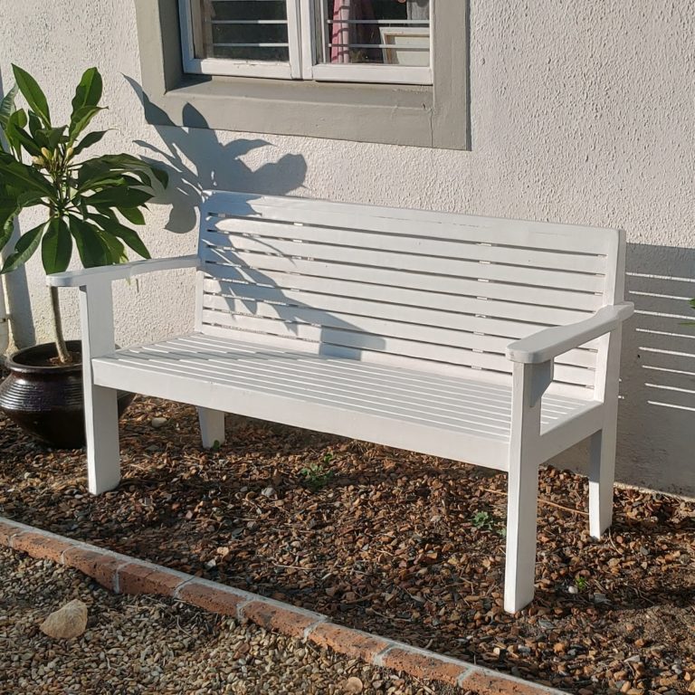 Garden Bench 3-Seater white